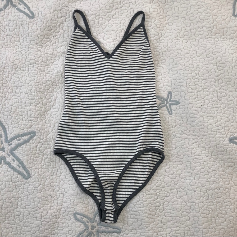 Gray and White Bodysuit from Boutique